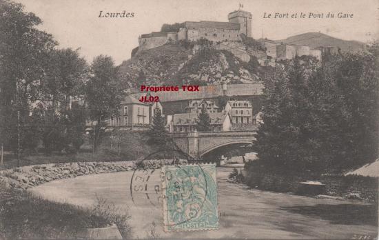 Lourdes. fort et pont 1905
