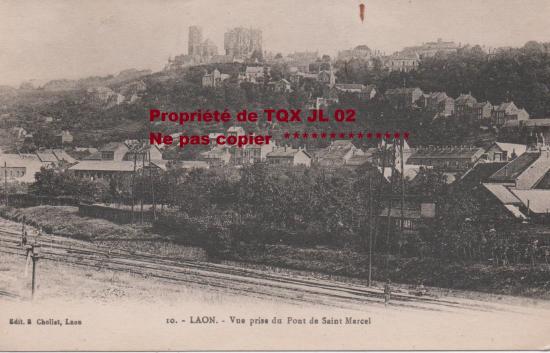 Laon vue du pont saint marcel